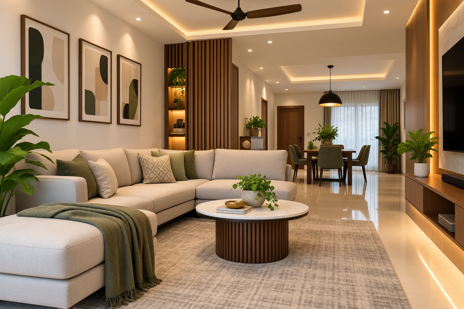 Modern residential interior design in Coimbatore by V ARC Interiors
